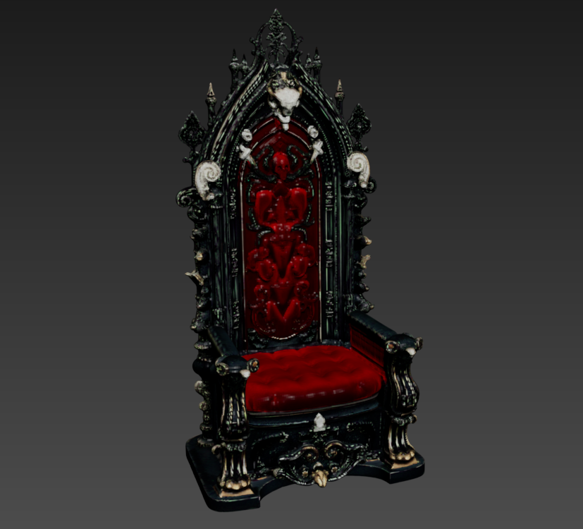 AI-generated Darklord Throne 3D model — made with easy3d