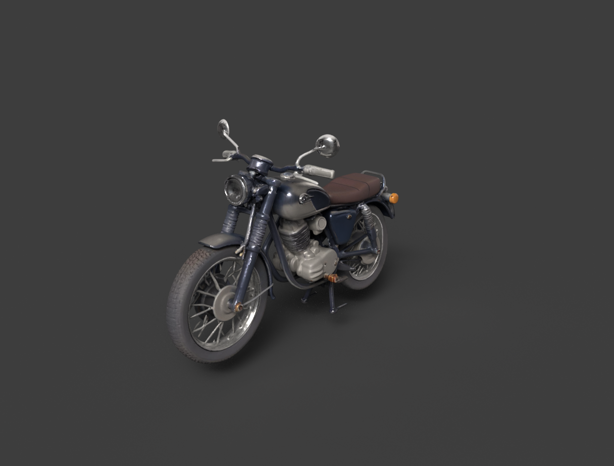 Vintage motorcycle 3D model